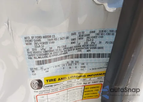 2023 Lincoln Navigator L Reserve from USA, damaged, VIN 5LMJJ3LG1PEL00485